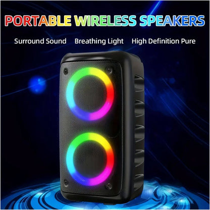 Karaoke Radio FM Bluetooth Speaker Portable Wireless With Mi image 2
