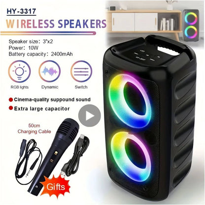 Karaoke Radio FM Bluetooth Speaker Portable Wireless With Mi image 0