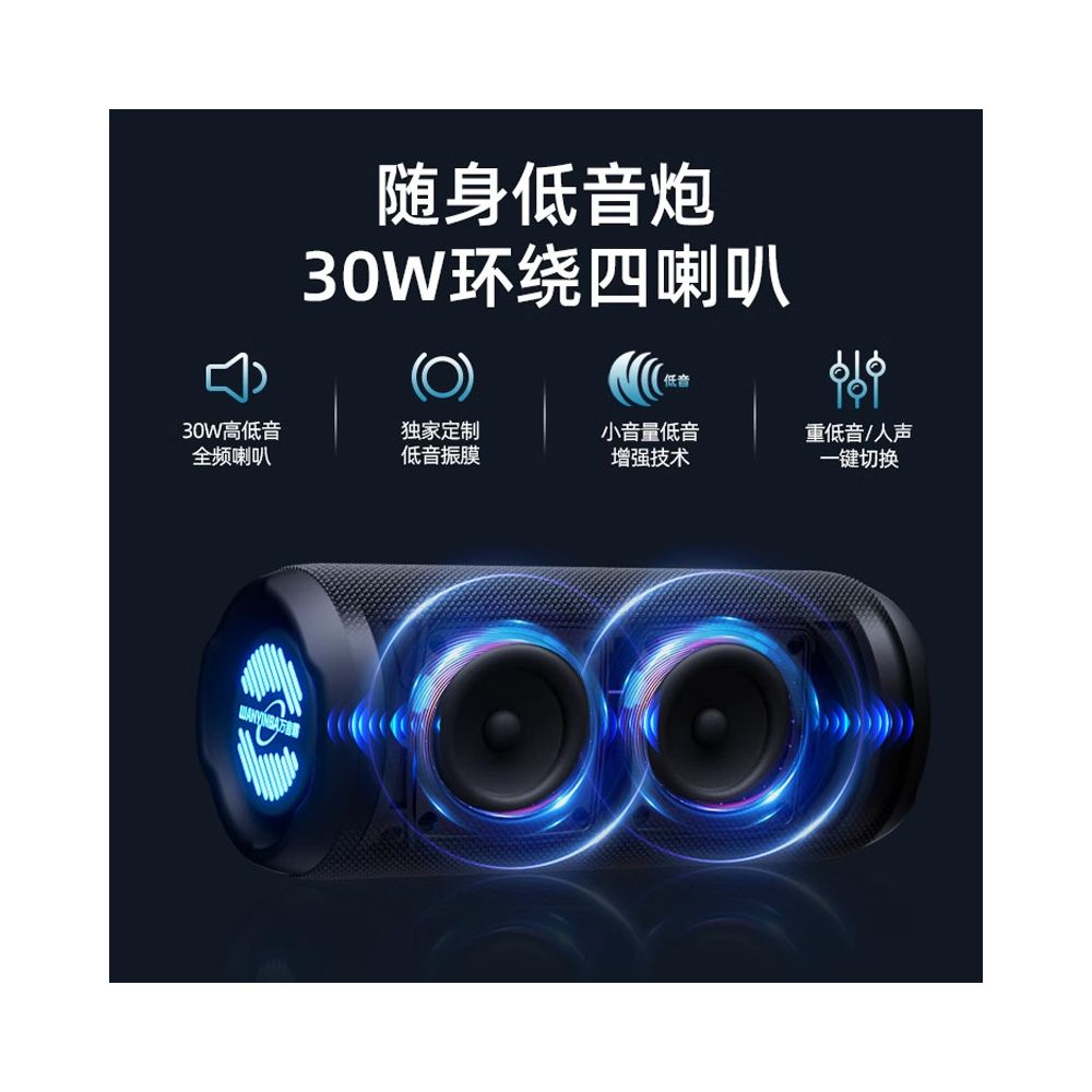 Bluetooth subwoofer speaker wireless small speaker overweight mini portable car outdoor high sound quality 2025 new model image 2