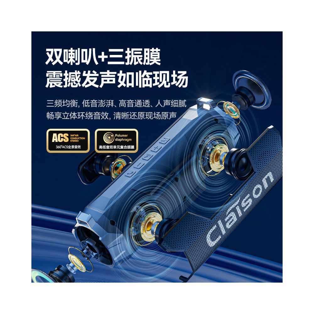 T9 Bluetooth speaker with high sound quality super subwoofer dual speakers high volume portable wireless card insertion speaker image 2