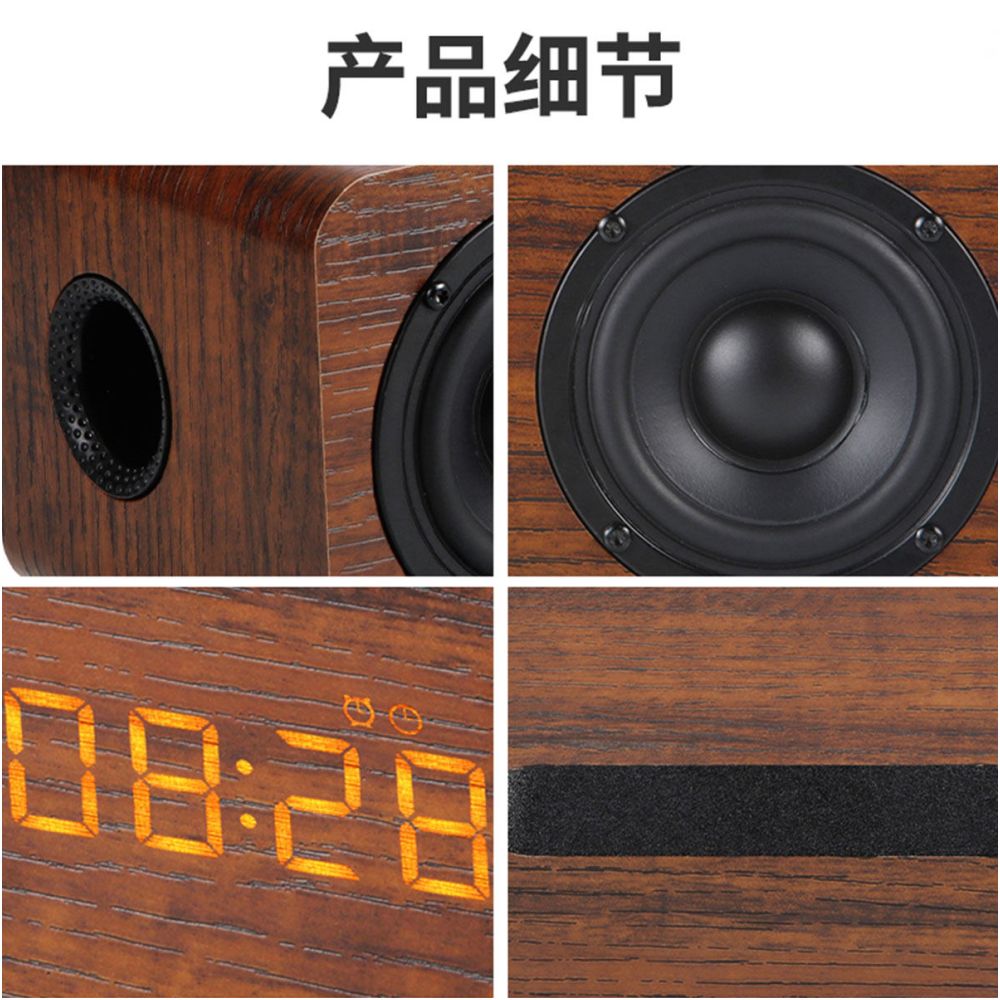 National M8C wireless Bluetooth speaker high volume subwoofer TV computer home desktop retro wooden speaker image 4