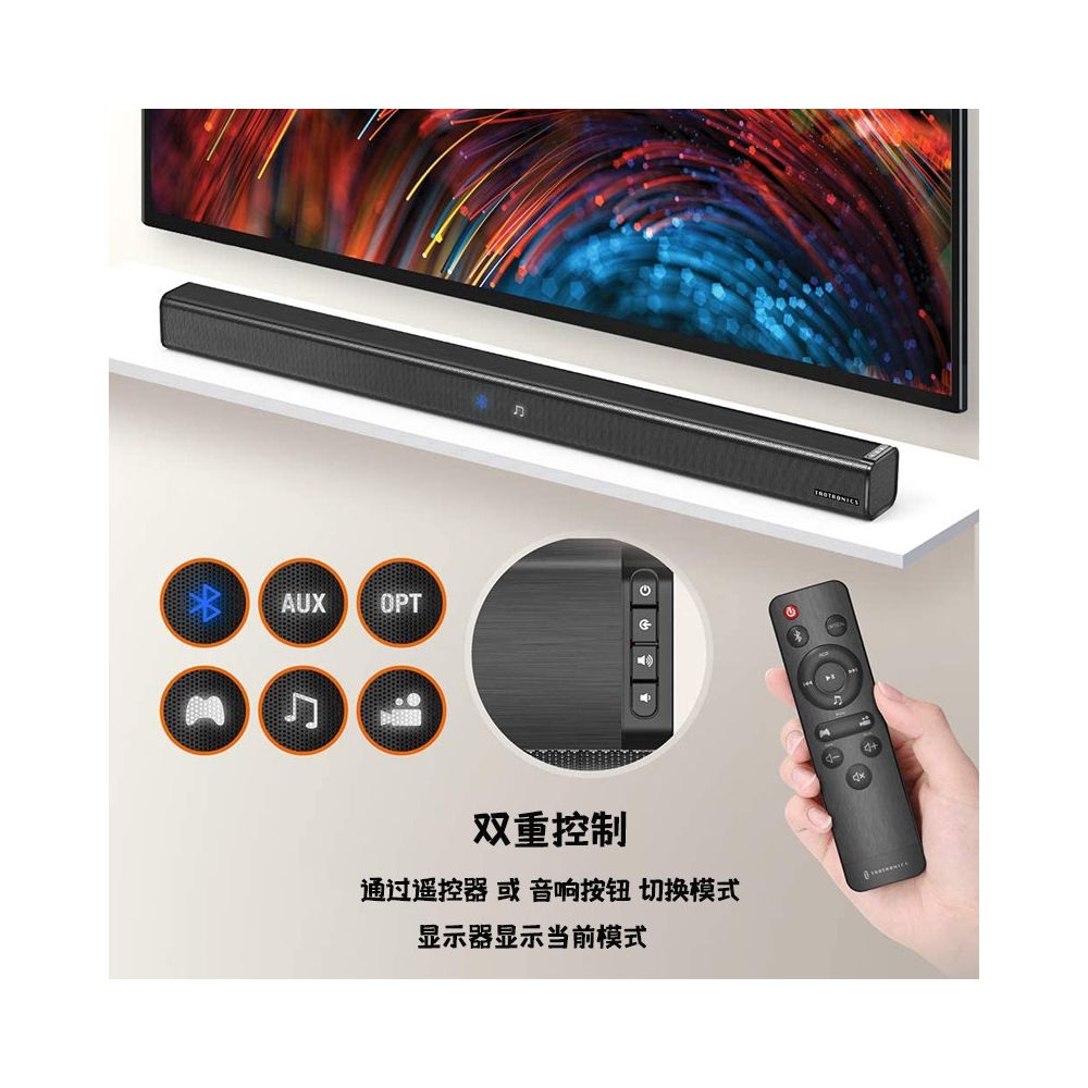 Overseas imported Bluetooth TV speaker desktop computer long soundbar living room subwoofer home theater image 4