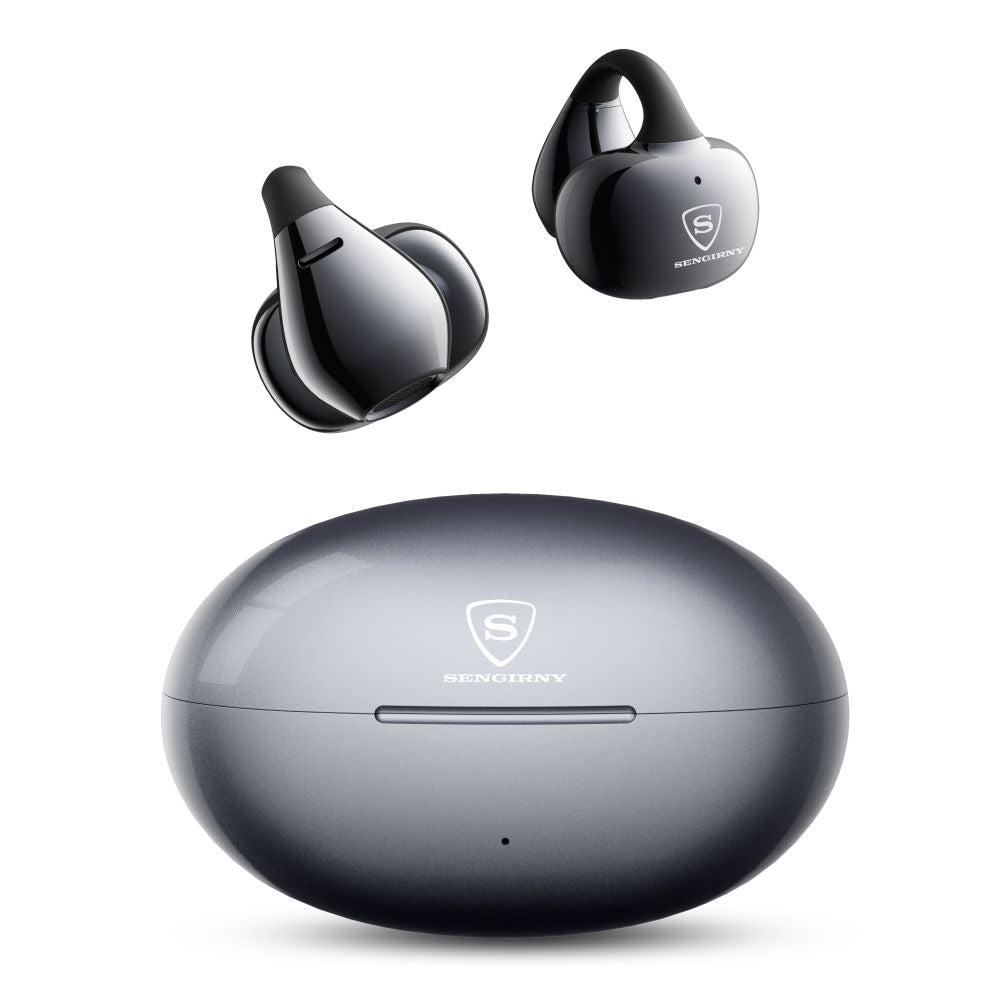 German SENGIRNY Bluetooth earphones with air bone conduction no in ear movement wireless ear clip hanging 2026 new model
