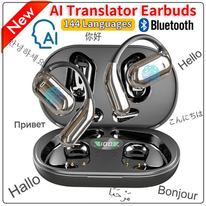 AI Translator Earbuds Real Time Translators Headphones 144 L image 2