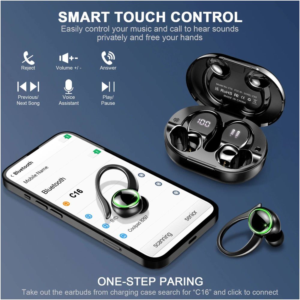DRSAEC Wireless Earbuds Sports Bluetooth Headphones 5 3 4 E image 4