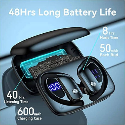 Wireless Earbuds Bluetooth Headphones 48hrs Play Back Sport image 3