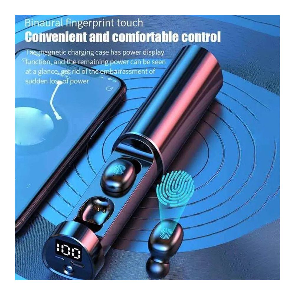 N21 Wireless Earphones Stereo Bass Earbuds LED Digital Displ image 3