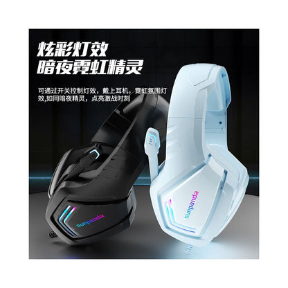 New computer earphones head mounted gaming earphones wired desktop phones laptops dedicated noise cancelling band earphones image 3