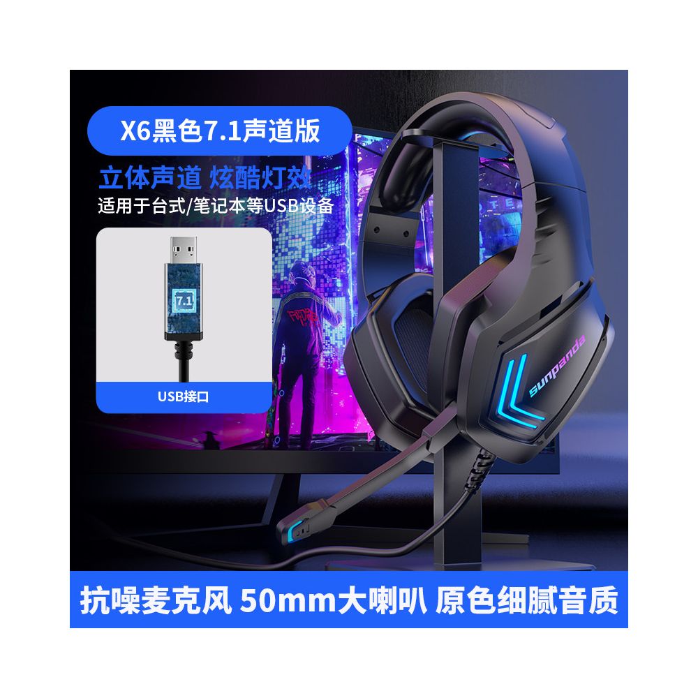 New computer earphones head mounted gaming earphones wired desktop phones laptops dedicated noise cancelling band earphones