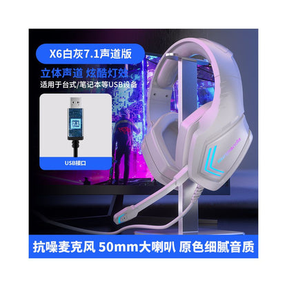 New computer earphones head mounted gaming earphones wired desktop phones laptops dedicated noise cancelling band earphones