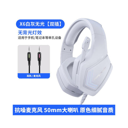 New computer earphones head mounted gaming earphones wired desktop phones laptops dedicated noise cancelling band earphones