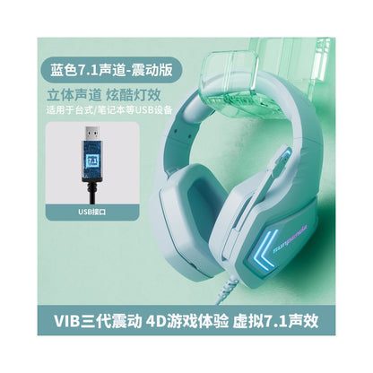 New computer earphones head mounted gaming earphones wired desktop phones laptops dedicated noise cancelling band earphones