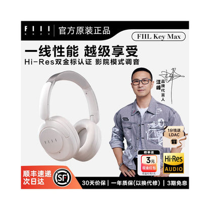 Official Genuine Fiil Key Max Deep Active Noise Reduction Gold Head Wearable Bluetooth Earphones image 1