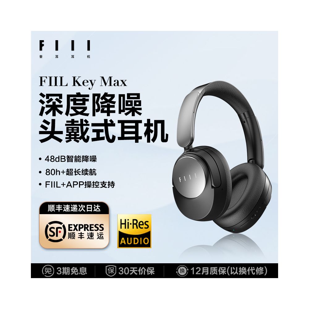 Official Genuine Fiil Key Max Deep Active Noise Reduction Gold Head Wearable Bluetooth Earphones
