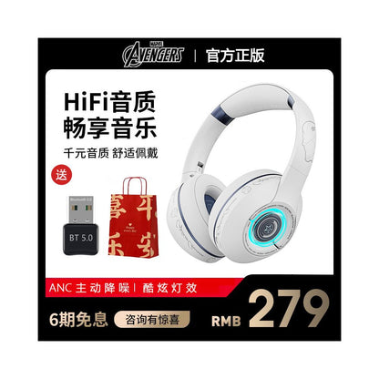 Marvel MR18 Head mounted Active Noise Reduction Bluetooth Earphones for Gaming Long Range Dynamic Earphones