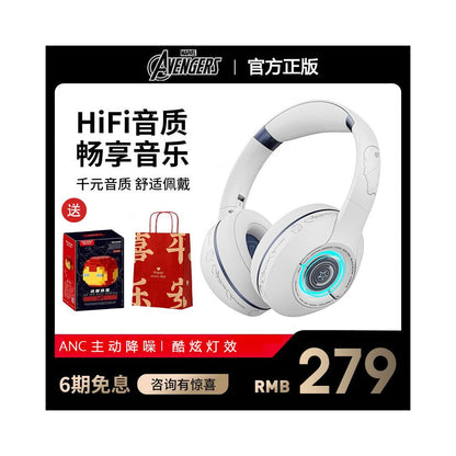 Marvel MR18 Head mounted Active Noise Reduction Bluetooth Earphones for Gaming Long Range Dynamic Earphones