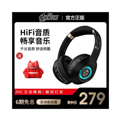 Marvel MR18 Head mounted Active Noise Reduction Bluetooth Earphones for Gaming Long Range Dynamic Earphones