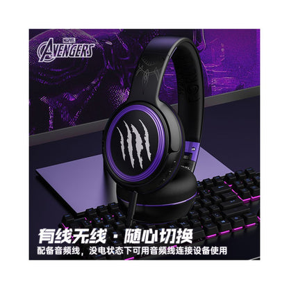 Marvel co branded Bluetooth headset Iron Man Black Gold wireless headset ultra long battery life headset for esports games image 5