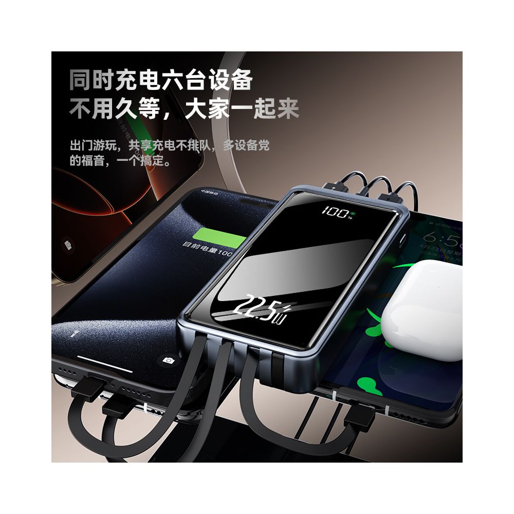 3C certified genuine 200W super fast power bank with a large capacity of 100000mAh suitable for Apple Huawei Xiaomi image 4