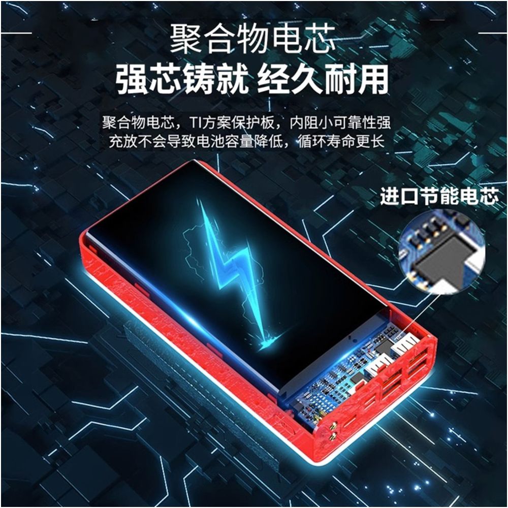 3C genuine American super fast power bank with a capacity of 1000000 suitable for Huawei Xiaomi Apple Vivopo image 2