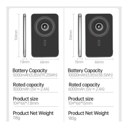 New Ultra thin Alloy Powerbank Magnetic Power Bank Wireless Charger image 4