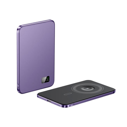 New Ultra thin Alloy Powerbank Magnetic Power Bank Wireless Charger