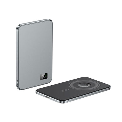 New Ultra thin Alloy Powerbank Magnetic Power Bank Wireless Charger