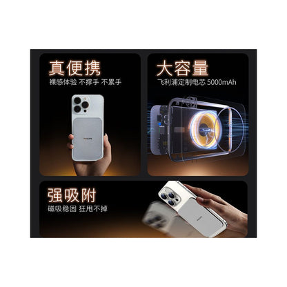 Philips Card Magnetic 2025 New Wireless Power Bank DLP9505 Wireless Magnetic Ultra Thin Mobile Power Bank image 4