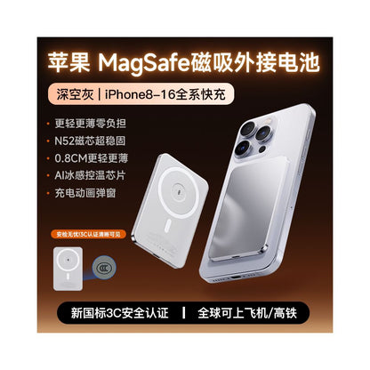 The 3C certification of the power bank can be used for airplane magnetic suction 2025 The new ultra thin model is suitable for Apple Xiaomi wireless fast charging