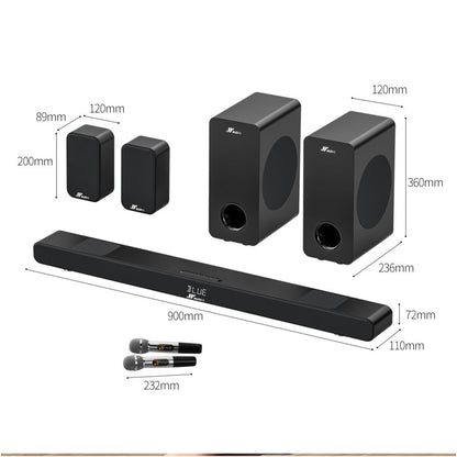 Wanyin Family Living Room Singing K Songs Echo Wall Speaker Subspeaker Set KTV with Bluetooth TV Karaoke Home image 5
