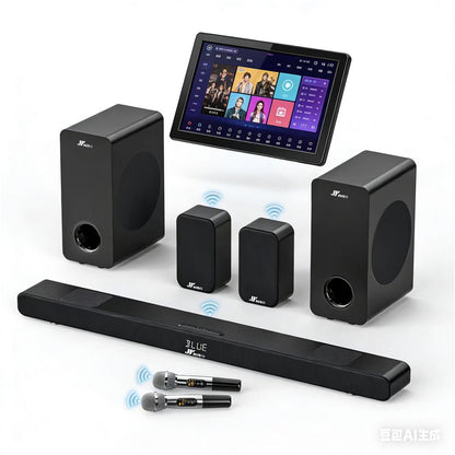 Wanyin Family Living Room Singing K Songs Echo Wall Speaker Subspeaker Set KTV with Bluetooth TV Karaoke Home