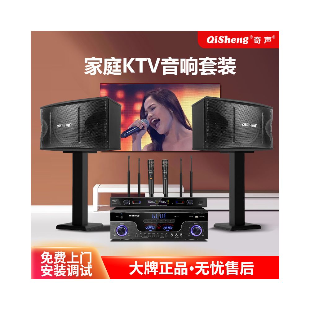 Qisheng T10 Home KTV Sound Set Complete Home Karaoke Cinema Bluetooth Bass Combination Speaker image 0