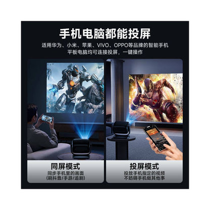 Xiaopai A8pro Super New Product Projector New Home 4K Ultra HD Bedroom Small Dormitory Student Can Connect Mobile Phone Projection Screen Home Cinema Portable Household PTZ Projector image 5