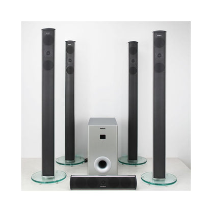 Landing home theater 5 1 combination center surround speaker with frequency divider sound absorbing cotton active 10 inch subwoofer