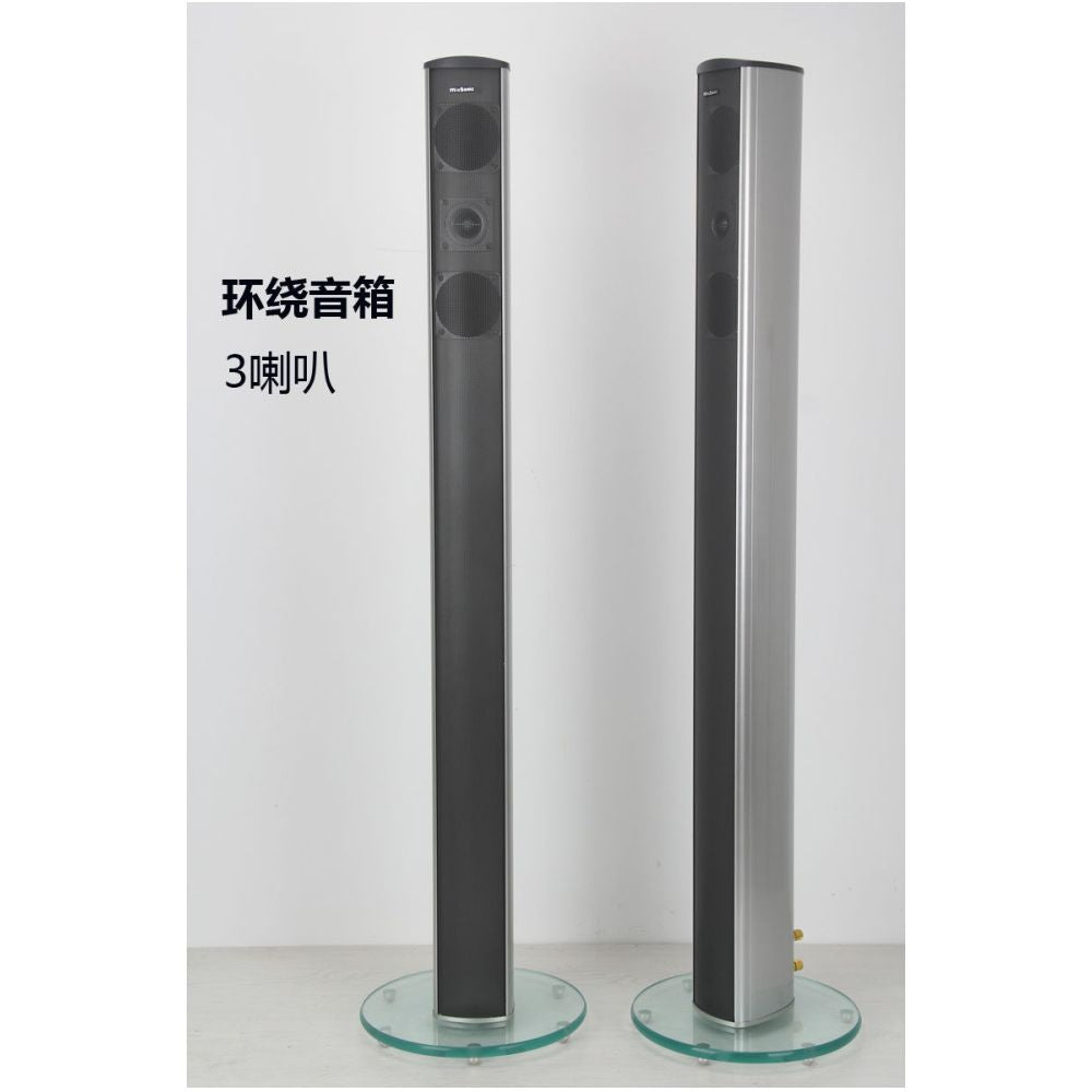 Landing home theater 5 1 combination center surround speaker with frequency divider sound absorbing cotton active 10 inch subwoofer