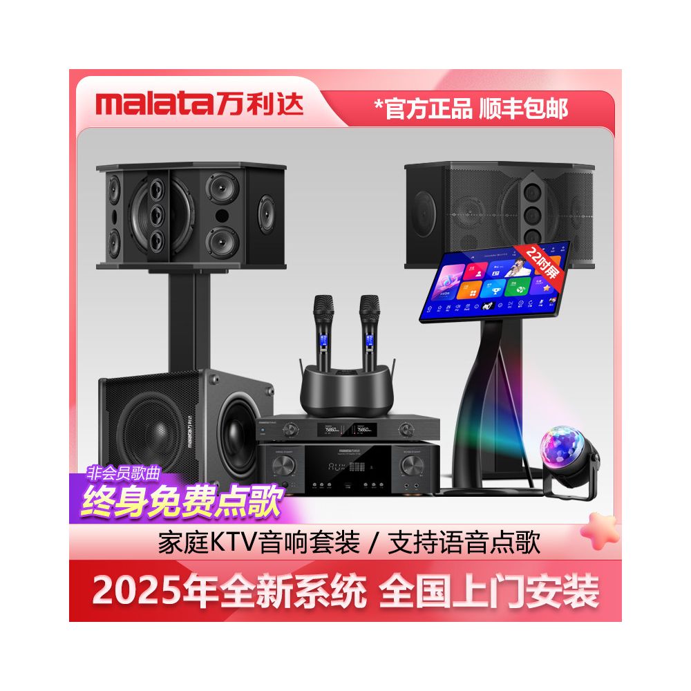 Wanlida Home KTV Sound Set Professional Full Set of Home KTV Living Room Song Ordering Machine Karaoke Speaker Equipment image 2
