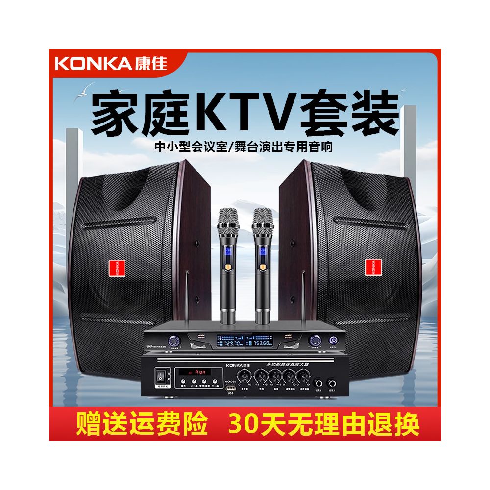 Commercial Home Cinema KTV Sound Amplifier Set Karaoke Song Restaurant Dance Gym Meeting Room Speaker image 1