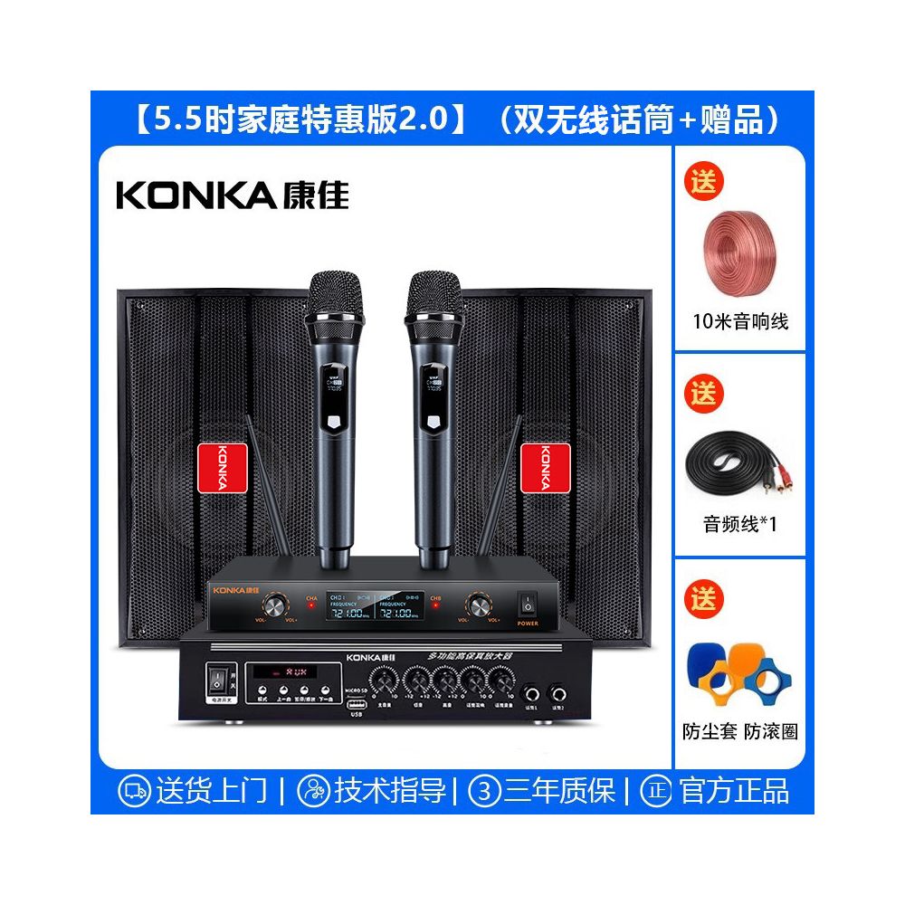 Commercial Home Cinema KTV Sound Amplifier Set Karaoke Song Restaurant Dance Gym Meeting Room Speaker
