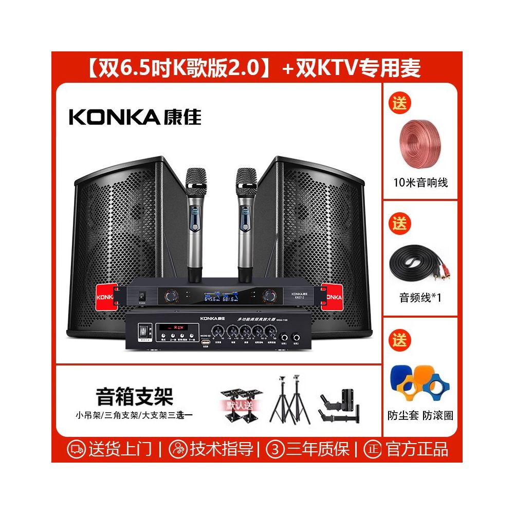 Commercial Home Cinema KTV Sound Amplifier Set Karaoke Song Restaurant Dance Gym Meeting Room Speaker
