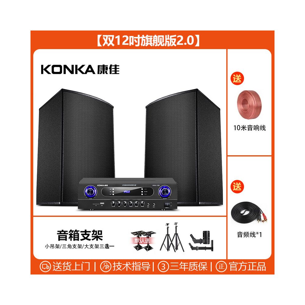 Commercial Home Cinema KTV Sound Amplifier Set Karaoke Song Restaurant Dance Gym Meeting Room Speaker