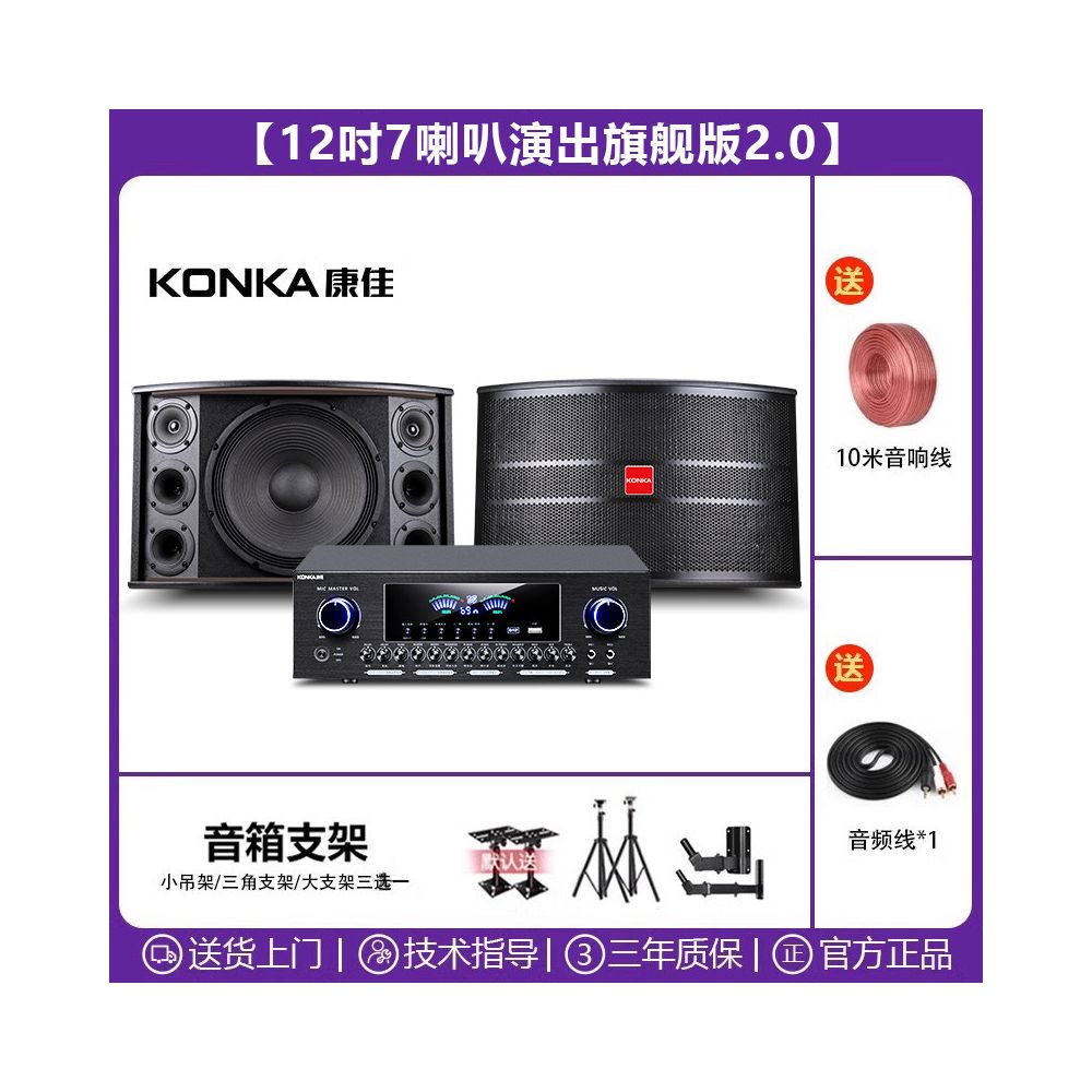 Commercial Home Cinema KTV Sound Amplifier Set Karaoke Song Restaurant Dance Gym Meeting Room Speaker