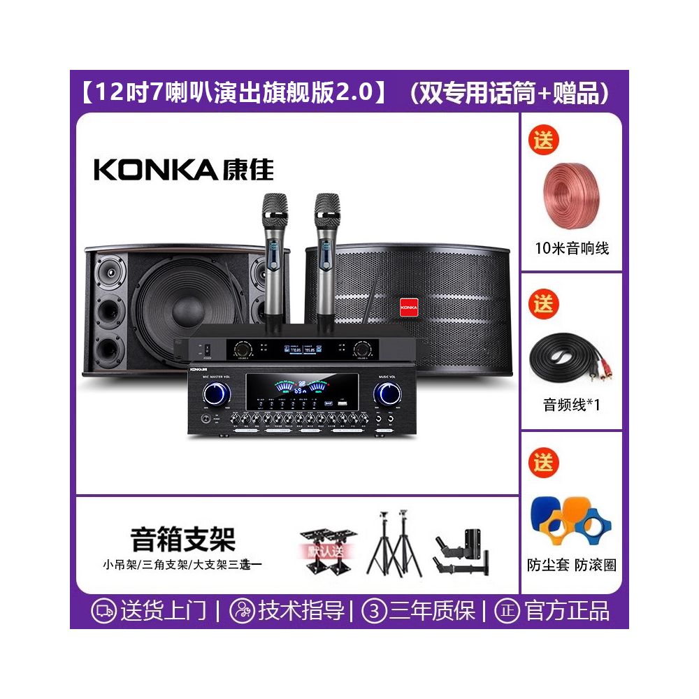 Commercial Home Cinema KTV Sound Amplifier Set Karaoke Song Restaurant Dance Gym Meeting Room Speaker