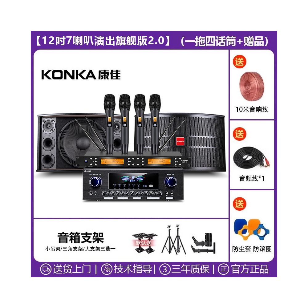 Commercial Home Cinema KTV Sound Amplifier Set Karaoke Song Restaurant Dance Gym Meeting Room Speaker