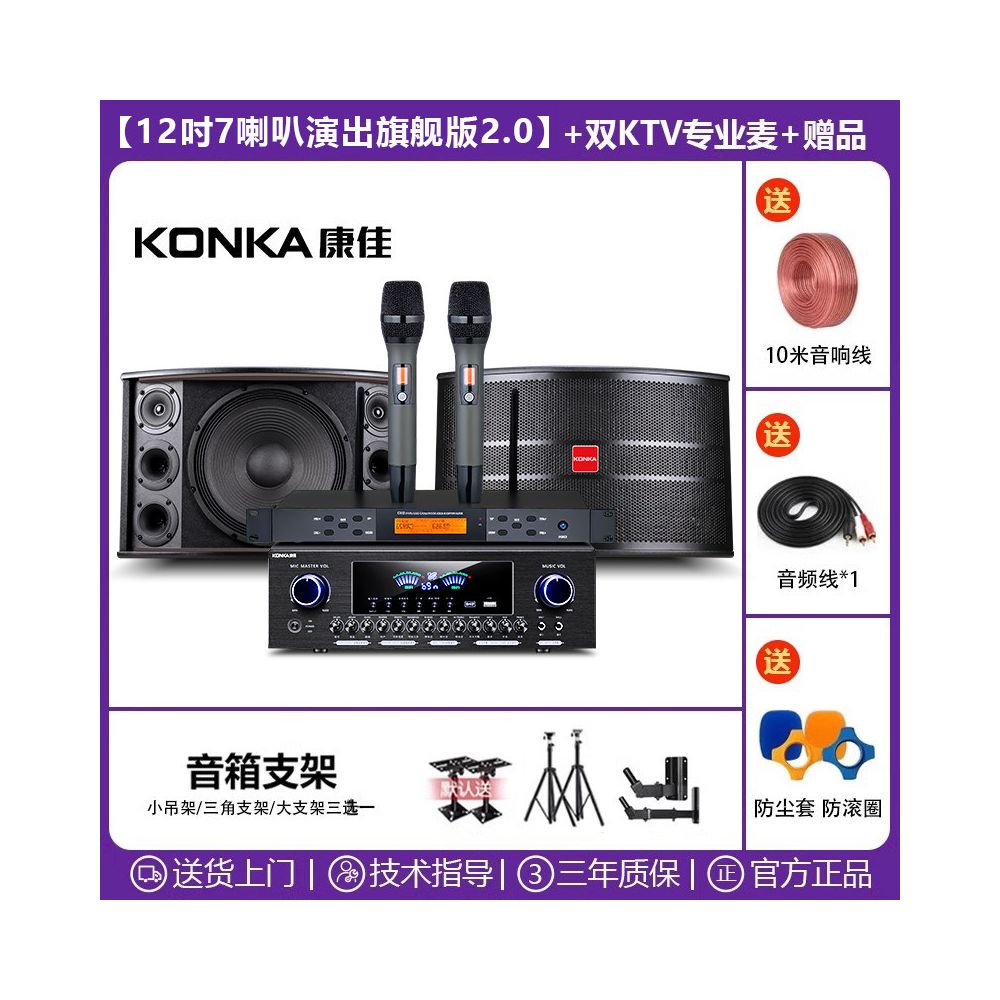 Commercial Home Cinema KTV Sound Amplifier Set Karaoke Song Restaurant Dance Gym Meeting Room Speaker