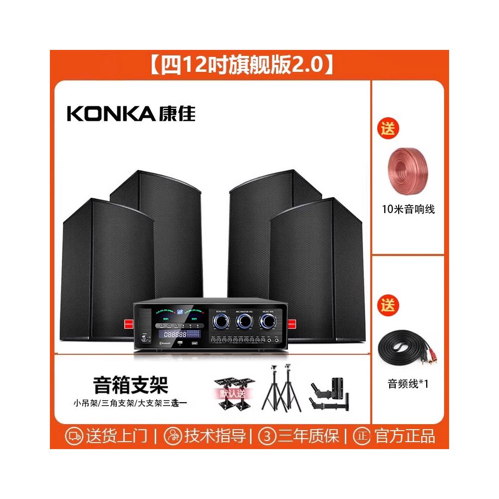 Commercial Home Cinema KTV Sound Amplifier Set Karaoke Song Restaurant Dance Gym Meeting Room Speaker