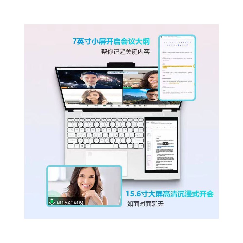 15 6 Dual Screen Touchscreen Pen Intel N100 Lightweight Edition 256GB Solid State Drive Gaming Notebook image 2