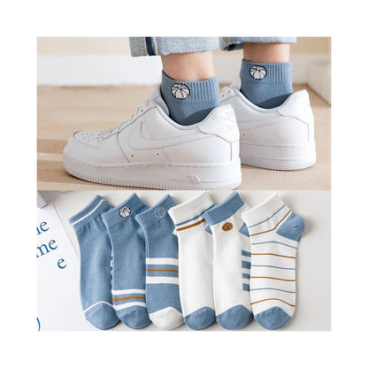 Loss of rice welfare free shipping for spring and summer new women s socks men s socks small white socks women s fashion thin short socks breathable boat socks