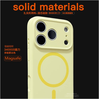 Ape Tide Premium Pure Black Magsafe Strong Magnetic Suitable for iPhone 17 Promax Phone Protective Case Liquid Silicone Apple 17 PRO Protective Cover Full Package Anti Drop Soft Edge 17 Simple Thickened