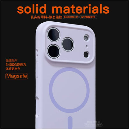 Ape Tide Premium Pure Black Magsafe Strong Magnetic Suitable for iPhone 17 Promax Phone Protective Case Liquid Silicone Apple 17 PRO Protective Cover Full Package Anti Drop Soft Edge 17 Simple Thickened