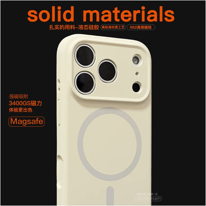 Ape Tide Premium Pure Black Magsafe Strong Magnetic Suitable for iPhone 17 Promax Phone Protective Case Liquid Silicone Apple 17 PRO Protective Cover Full Package Anti Drop Soft Edge 17 Simple Thickened